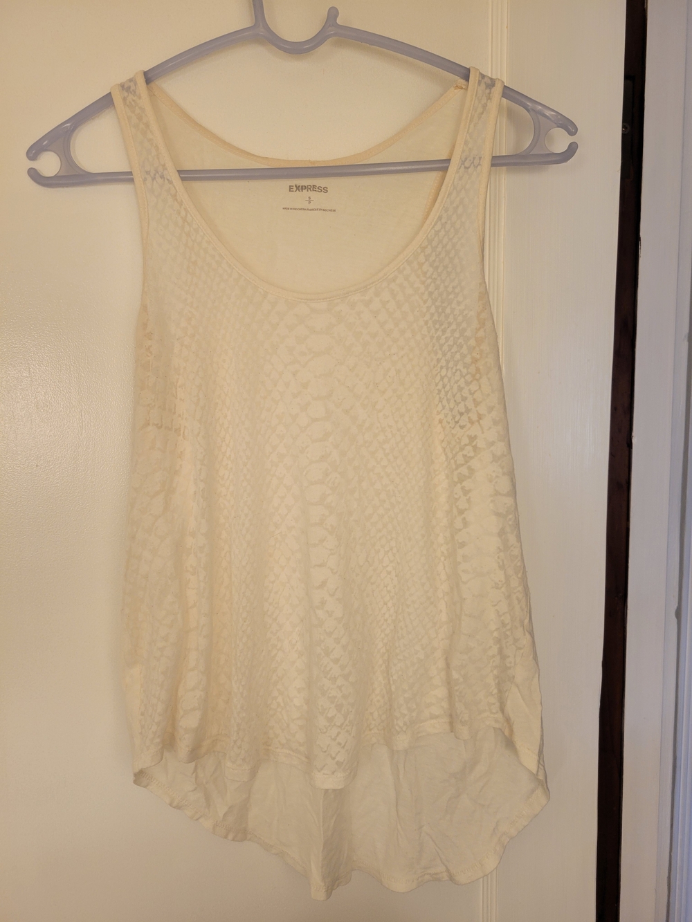 Express Cream Scoop Tank Top